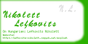 nikolett lefkovits business card